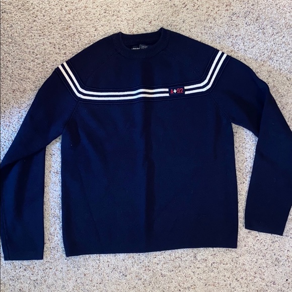 Abercrombie and Fitch A/92 Navy Sweater S - Picture 2 of 9